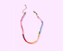 Load image into Gallery viewer, Beaded Necklace - Rainbow + Red Beads - Roxy
