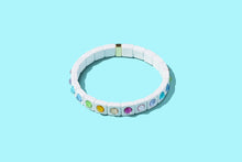 Load image into Gallery viewer, Enamel Stretch Bracelet - Small Gems - Maeve - Asst Colors: Multi-Colored
