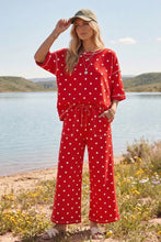 Load image into Gallery viewer, (Original Design) Heavy Scuba Polka Dot Short Sleeve Set: RED/WHITE / M
