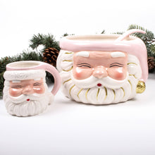 Load image into Gallery viewer, Pink Santa Punch Bowl &amp; Ladle
