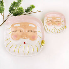Load image into Gallery viewer, Pink Santa Dessert Plate
