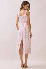Load image into Gallery viewer, Floral Print Scalloped Detail Back Smocked Dress
