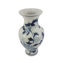 Load image into Gallery viewer, Blue/White Chinoiserie Indoor Ceramic  Vase 14"
