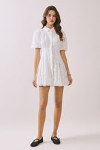 Load image into Gallery viewer, Eyelet Collared Neck Hidden Front Button Dress
