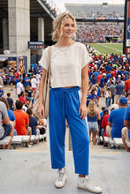 Load image into Gallery viewer, Scuba Side Panel Gameday Relaxed Pants: BLUE/WHITE / L

