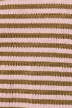 Load image into Gallery viewer, Striped Knit Sweater and Wide Leg Pant Set: GREEN-DK RED STRIPE / S
