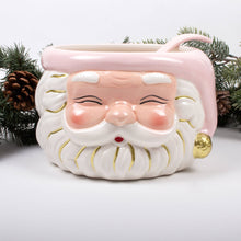 Load image into Gallery viewer, Pink Santa Punch Bowl &amp; Ladle
