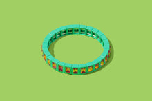 Load image into Gallery viewer, Enamel Stretch Bracelet - Small Gems - Penelope -Asst Colors: Yellow
