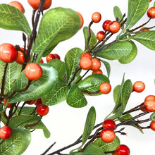 Load image into Gallery viewer, Hillside Berry Leaf Spray 40" - Orange
