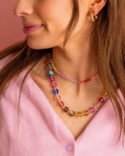 Load image into Gallery viewer, Beaded Necklace - Multi-Colored + Clear Beads - Sophie
