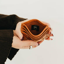 Load image into Gallery viewer, Mariah Woven Small Card Holder Wallet: Brown
