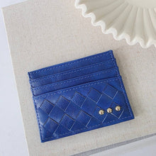 Load image into Gallery viewer, Mariah Woven Small Card Holder Wallet: Black
