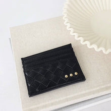 Load image into Gallery viewer, Mariah Woven Small Card Holder Wallet: Emerald
