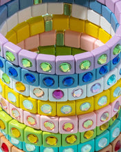 Load image into Gallery viewer, Enamel Stretch Bracelet - Small Gems - Maeve - Asst Colors: Multi-Colored

