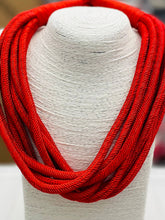 Load image into Gallery viewer, &quot;Original&quot; Slub 8-Strand Necklace (red) NK183
