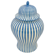Load image into Gallery viewer, Candy Cane Striped Ceramic Vase 18": Blue
