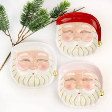 Load image into Gallery viewer, Pink Santa Dessert Plate
