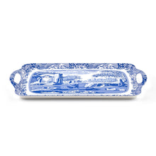 Load image into Gallery viewer, Blue Italian Large Melamine Handled Tray: Melamine / Blue Italian
