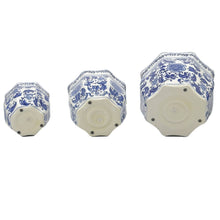 Load image into Gallery viewer, `Ceramic Chinoiserie Planter Pot Set Large
