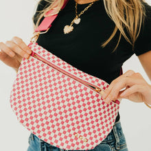 Load image into Gallery viewer, Westlyn Woven Bum Bag - TOP SELLER: Woven Checkered Black
