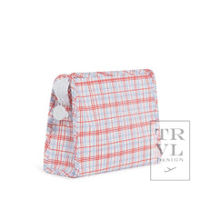Load image into Gallery viewer, Roadie Medium - Classic Plaid Red Zip Pouch
