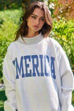Load image into Gallery viewer, Grey Reversible USA/America Graphic Sweatshirt
