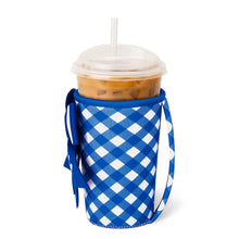 Load image into Gallery viewer, Gameday Gingham Royal Iced Cup Coolie (Medium)
