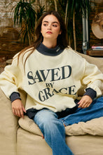 Load image into Gallery viewer, IT2594P-SAVEDBYGRACE | Saved by Grace Puff Print Sweatshirt: CREAM / PINK / S/M-L/XL (3-3)
