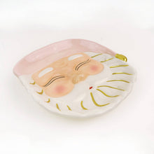 Load image into Gallery viewer, Pink Santa Dessert Plate
