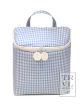 Load image into Gallery viewer, Take Away Lunch Bag - Insulated Gingham Mist: Gingham Mist
