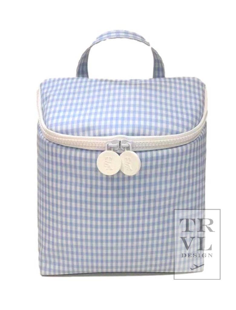 Take Away Lunch Bag - Insulated Gingham Mist: Gingham Mist