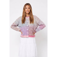 Load image into Gallery viewer, TF26-0715 - Multi color button up cardigan: MOCHA MIX / S-M-L(3-2-1)
