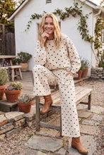 Load image into Gallery viewer, (Original Design) Heavy Scuba Polka Dot Long Sleeve Set: CREAM/BLACK / S

