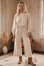 Load image into Gallery viewer, (Original Design) Heavy Scuba Polka Dot Long Sleeve Set: CREAM/BLACK / S
