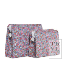 Load image into Gallery viewer, Roadie Medium - Bunny Toile Green Zip Pouch
