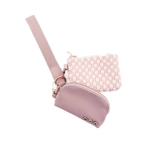 Load image into Gallery viewer, Wonderlust Woven Dual Pouch Wristlet: Gray
