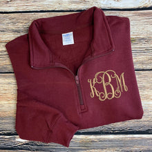 Load image into Gallery viewer, Monogram Embroidery Quarter Zip
