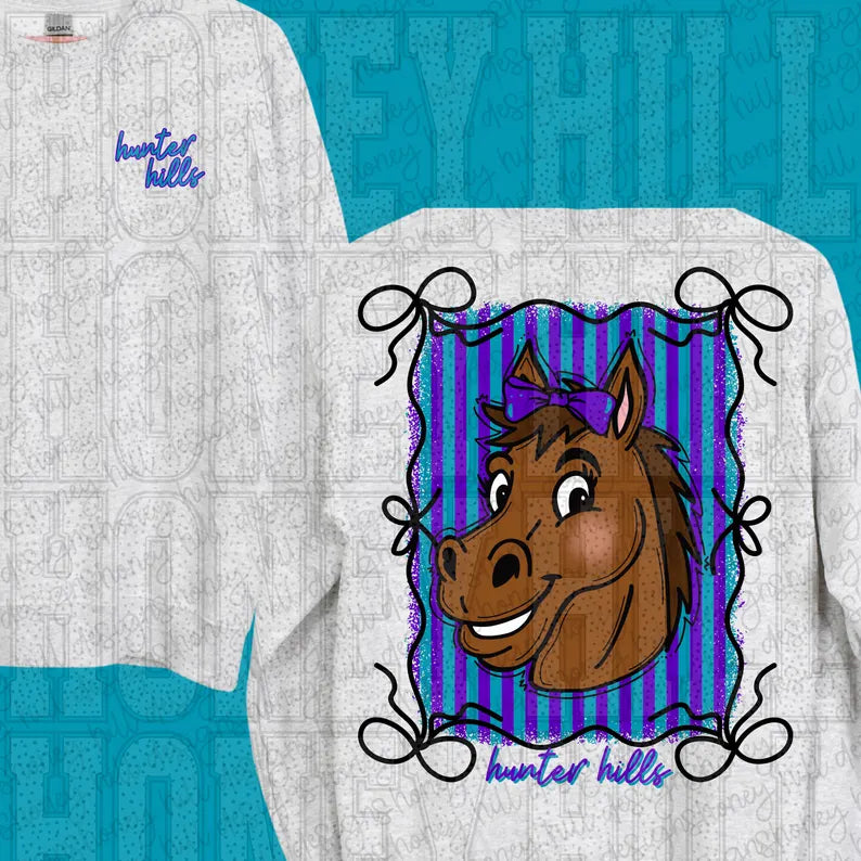 Hunter Hills With Horse Front & Back
