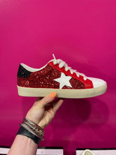 Load image into Gallery viewer, Red Glitter Sneakers
