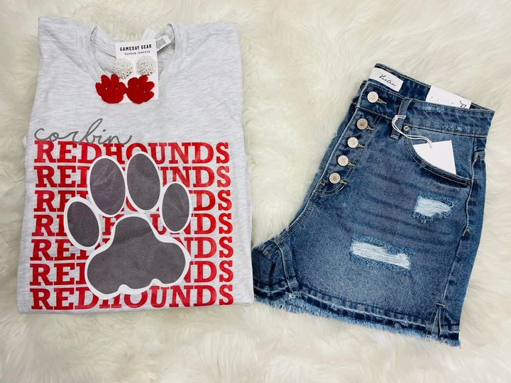 Corbin Paw Redhounds Ash Tee