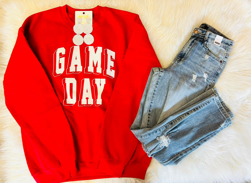 Red Game Day Crewneck