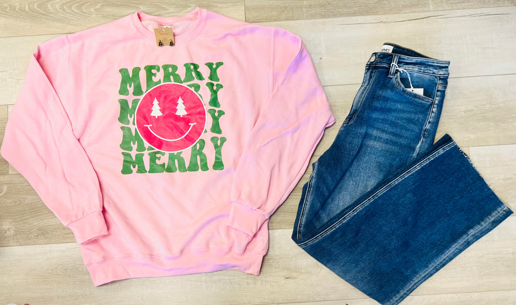 Merry Pink Crewneck