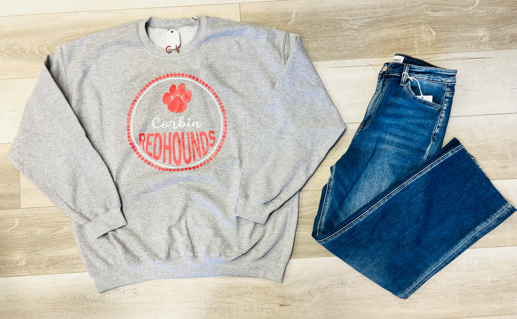 Corbin Redhounds Paw Crewneck